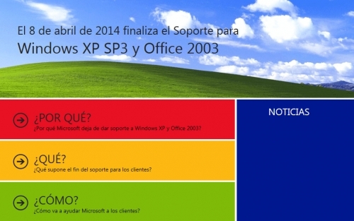 Microsoft dejará de dar soporte a Windows XP el 8 abril de 2014
